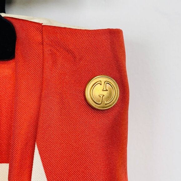 NWT Gucci Star pattern silk pleated pant Size 48 - Picture 9 of 16